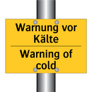 Warnung vor Kälte - Warning of cold