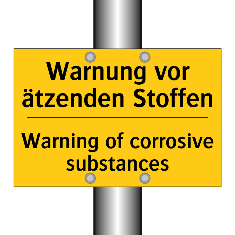 Warnung vor ätzenden Stoffen - Warning of corrosive substances/.../