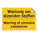 Warnung vor ätzenden Stoffen - Warning of corrosive substances/.../