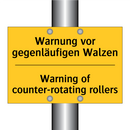 Warnung vor gegenläufigen Walzen/.../ - Warning of counter-rotating rollers/.../