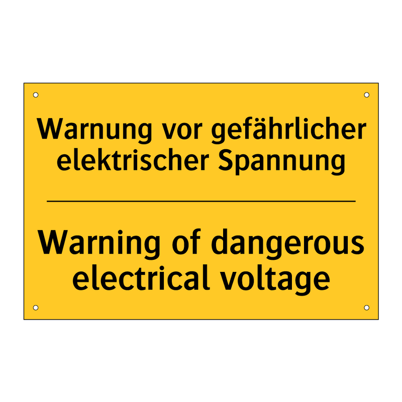 Warnung vor gefährlicher elektrischer /.../ - Warning of dangerous electrical /.../