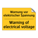 Warnung vor elektrischer Spannung/.../ - Warning of electrical voltage