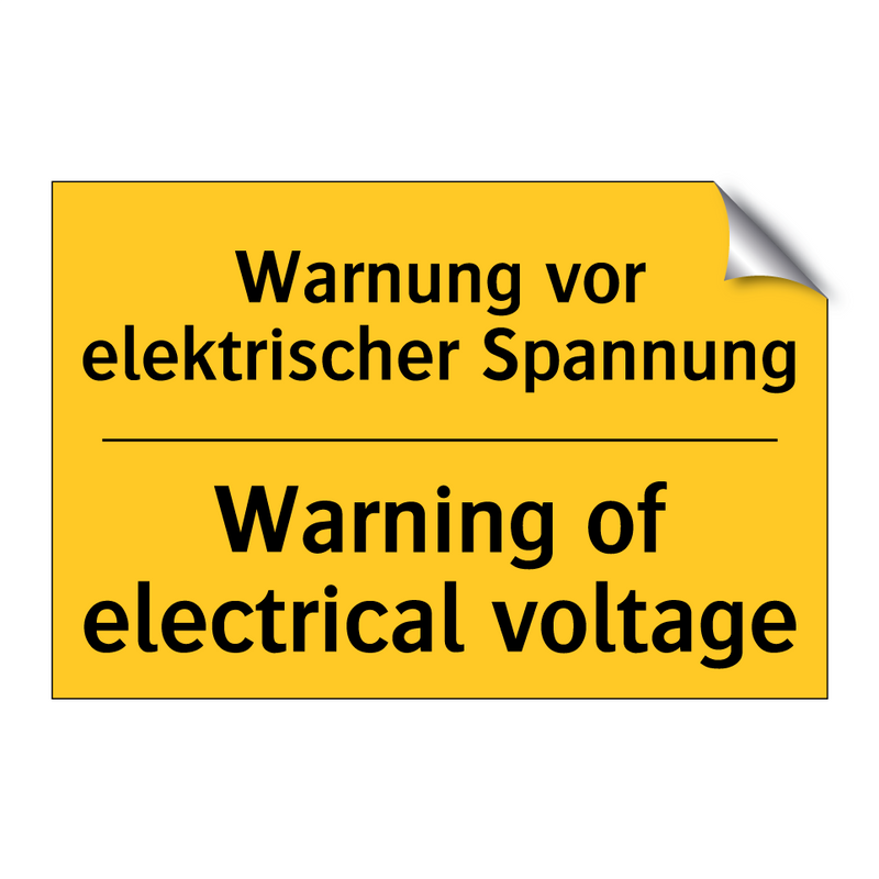 Warnung vor elektrischer Spannung/.../ - Warning of electrical voltage