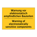 Warnung vor elektrostatisch empfindlichen /.../ - Warning of electrostatically sensitive /.../