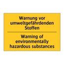 Warnung vor umweltgefährdenden /.../ - Warning of environmentally hazardous /.../