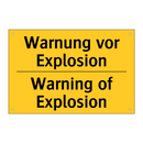 Warnung vor Explosion - Warning of Explosion