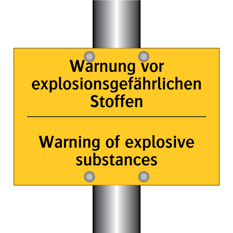 Warnung vor explosionsgefährlichen /.../ - Warning of explosive substances/.../