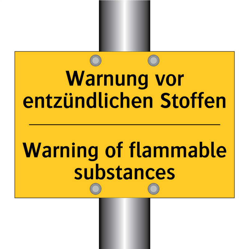 Warnung vor entzündlichen Stoffen/.../ - Warning of flammable substances/.../