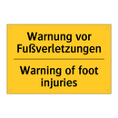 Warnung vor Fußverletzungen - Warning of foot injuries