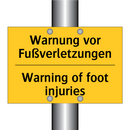Warnung vor Fußverletzungen - Warning of foot injuries