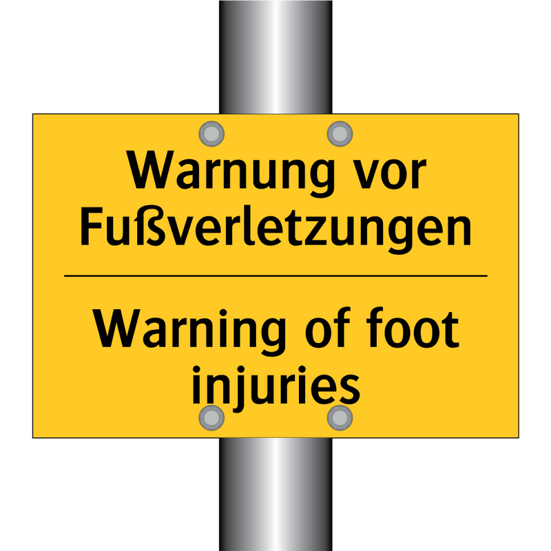 Warnung vor Fußverletzungen - Warning of foot injuries