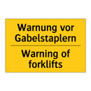 Warnung vor Gabelstaplern - Warning of forklifts