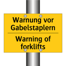 Warnung vor Gabelstaplern - Warning of forklifts