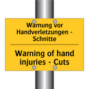 Warnung vor Handverletzungen - /.../ - Warning of hand injuries - Cuts/.../
