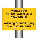 Warnung vor Handverletzung durch /.../ - Warning of hand injury due to /.../