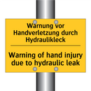 Warnung vor Handverletzung durch /.../ - Warning of hand injury due to /.../