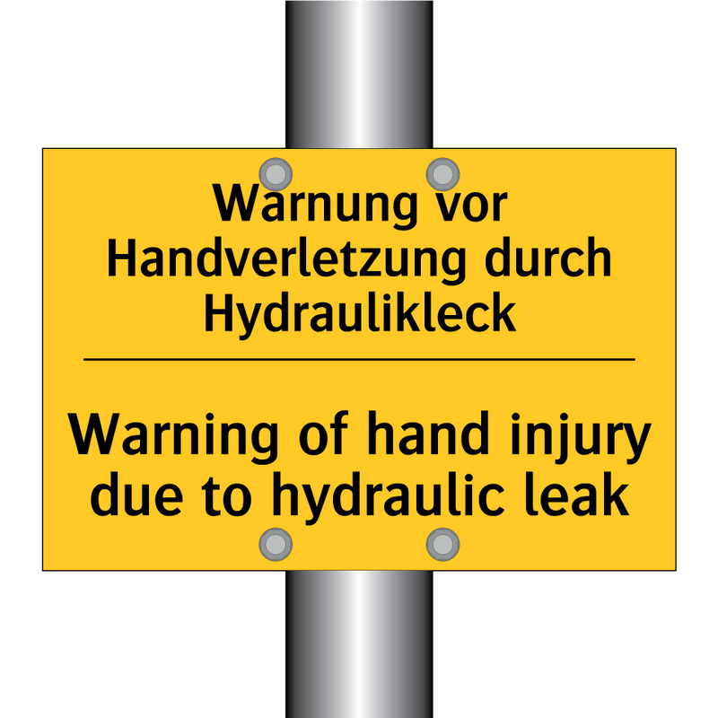 Warnung vor Handverletzung durch /.../ - Warning of hand injury due to /.../