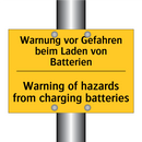 Warnung vor Gefahren beim Laden /.../ - Warning of hazards from charging /.../