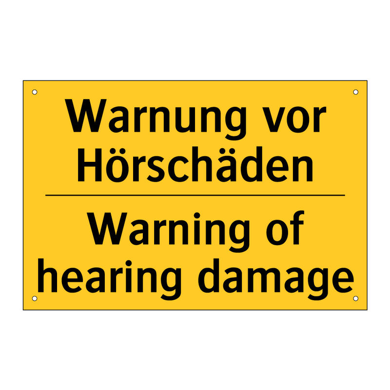 Warnung vor Hörschäden - Warning of hearing damage