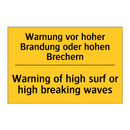 Warnung vor hoher Brandung oder /.../ - Warning of high surf or high breaking /.../