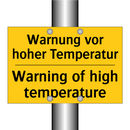 Warnung vor hoher Temperatur - Warning of high temperature