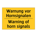 Warnung vor Hornsignalen - Warning of horn signals