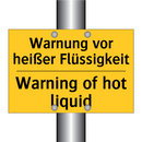 Warnung vor heißer Flüssigkeit - Warning of hot liquid