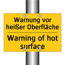 Warnung vor heißer Oberfläche - Warning of hot surface