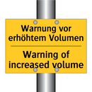 Warnung vor erhöhtem Volumen - Warning of increased volume