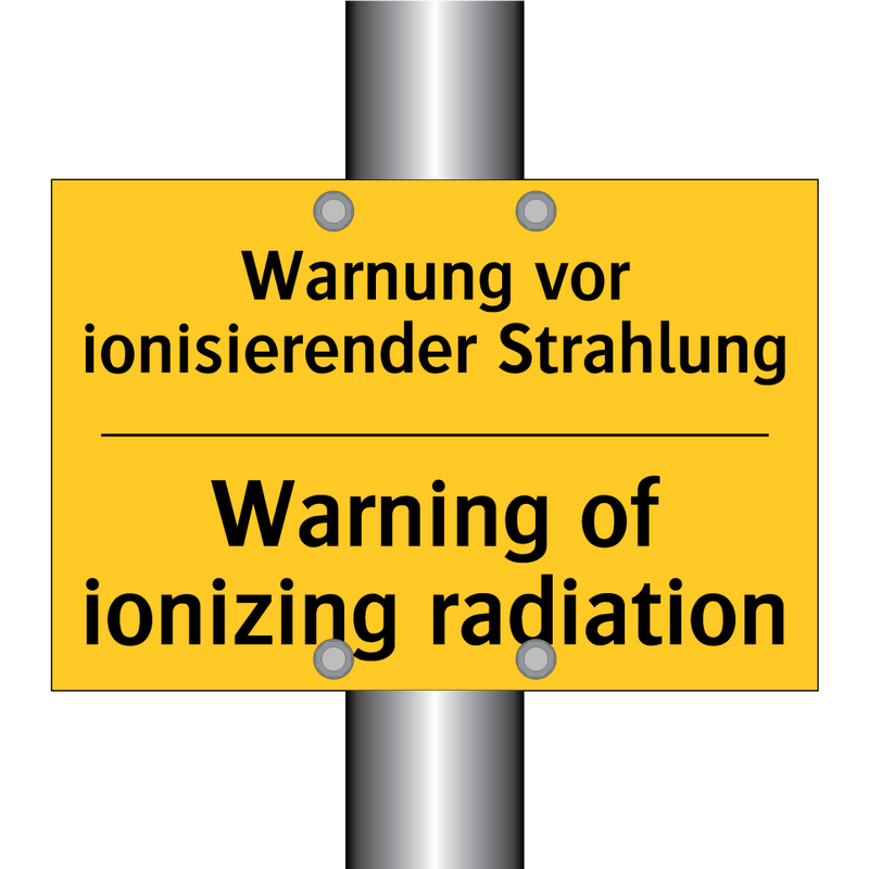 Warnung vor ionisierender Strahlung/.../ - Warning of ionizing radiation