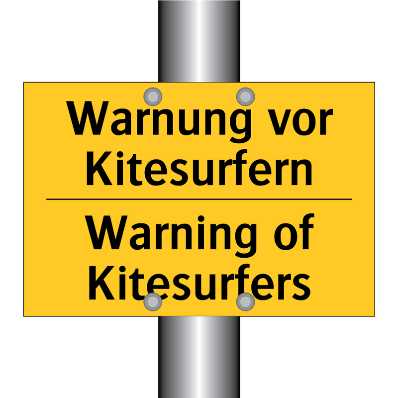 Warnung vor Kitesurfern - Warning of Kitesurfers