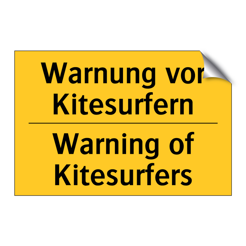 Warnung vor Kitesurfern - Warning of Kitesurfers