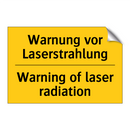 Warnung vor Laserstrahlung - Warning of laser radiation