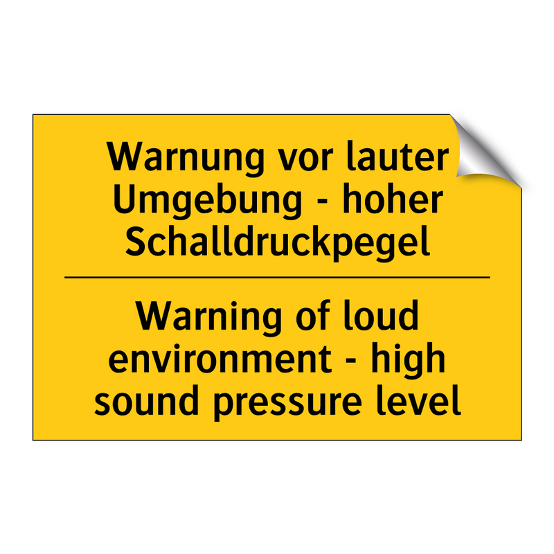 Warnung vor lauter Umgebung - /.../ - Warning of loud environment - /.../