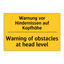 Warnung vor Hindernissen auf Kopfhöhe/.../ - Warning of obstacles at head level/.../