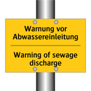 Warnung vor Abwassereinleitung - Warning of sewage discharge