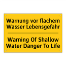 Warnung vor flachem Wasser Lebensgefahr/.../ - Warning Of Shallow Water Danger /.../