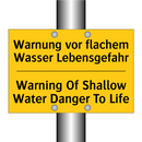 Warnung vor flachem Wasser Lebensgefahr/.../ - Warning Of Shallow Water Danger /.../