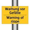 Warnung vor Gefälle - Warning of slope