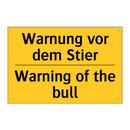 Warnung vor dem Stier - Warning of the bull