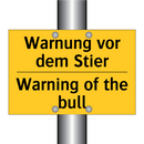 Warnung vor dem Stier - Warning of the bull
