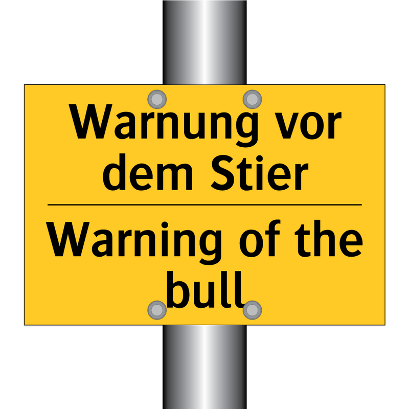 Warnung vor dem Stier - Warning of the bull
