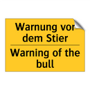 Warnung vor dem Stier - Warning of the bull