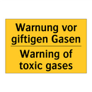Warnung vor giftigen Gasen - Warning of toxic gases