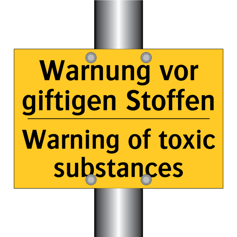 Warnung vor giftigen Stoffen - Warning of toxic substances