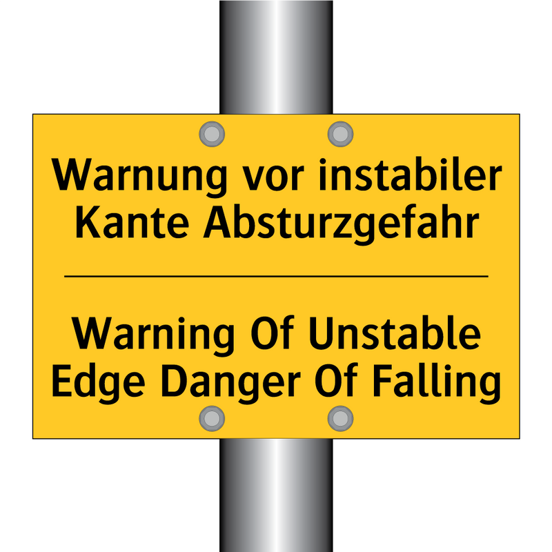 Warnung vor instabiler Kante Absturzgefahr/.../ - Warning Of Unstable Edge Danger /.../