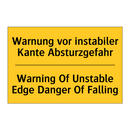Warnung vor instabiler Kante Absturzgefahr/.../ - Warning Of Unstable Edge Danger /.../