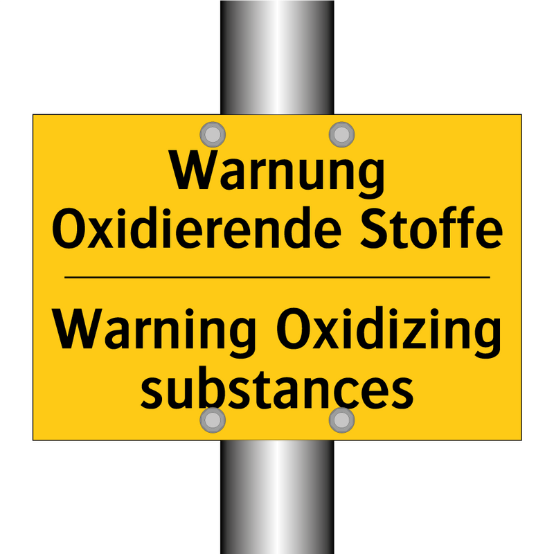 Warnung Oxidierende Stoffe - Warning Oxidizing substances