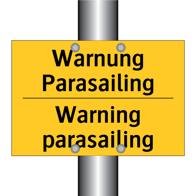 Warnung Parasailing - Warning parasailing