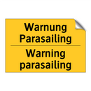 Warnung Parasailing - Warning parasailing